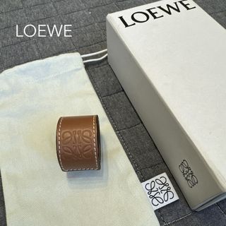 LOEWE - LOEWE ロエベ スラップブレスレット スモール アナグラム カーフ タン