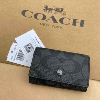 COACH - キーホルダー　キーケース　キーリング　ブラック　黒