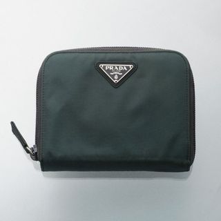 プラダ(PRADA)のK3781M 良品 プラダ 三角ロゴ ナイロン&本革 二つ折 財布 ITALY製(財布)