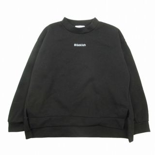 アズールバイマウジー(AZUL by moussy)のアズールバイマウジー モックネック スウェット シャツ 長袖 ロゴ プリント(トレーナー/スウェット)