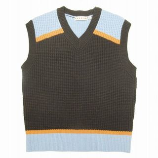 ユニクロ(UNIQLO)の美品 ユニクロ × マルニ ポップコーンニット Vネック ベスト ウール混 XL(ベスト/ジレ)