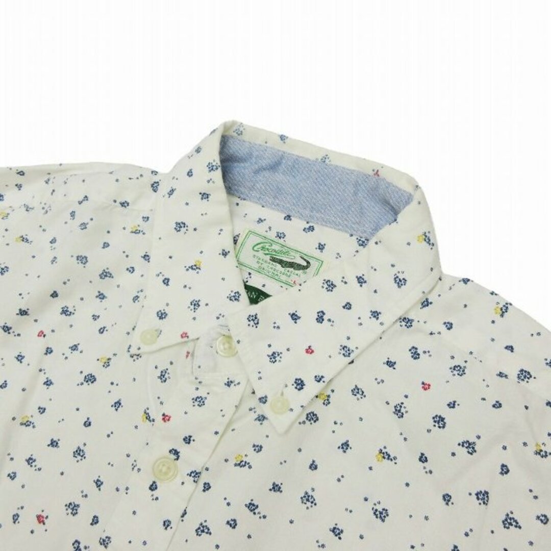 LACOSTE(ラコステ)の美品 ラコステ LACOSTE ロゴ刺繍 総柄 シャツ カットソー 長袖 L メンズのトップス(シャツ)の商品写真