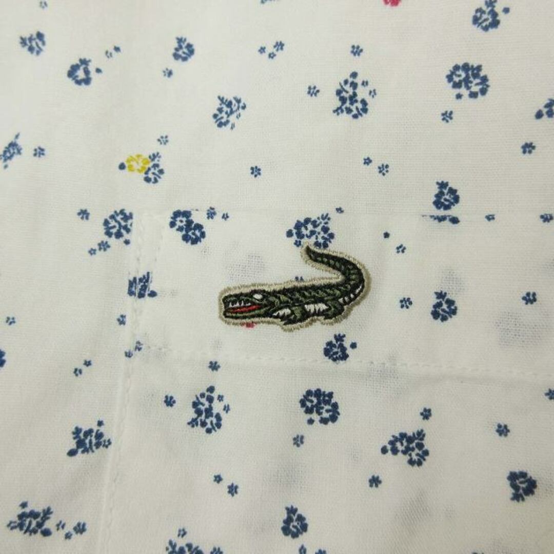 LACOSTE(ラコステ)の美品 ラコステ LACOSTE ロゴ刺繍 総柄 シャツ カットソー 長袖 L メンズのトップス(シャツ)の商品写真