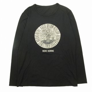 アザー(other)の美品 MORE HOMME ラメ サークル ロゴ プリント ロング Tシャツ(Tシャツ/カットソー(七分/長袖))