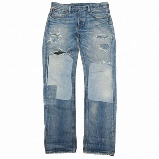 デニムアンドサプライラルフローレン(Denim & Supply Ralph Lauren)のデニム&サプライ ラルフローレン リペア加工 ストレート デニム パンツ(デニム/ジーンズ)