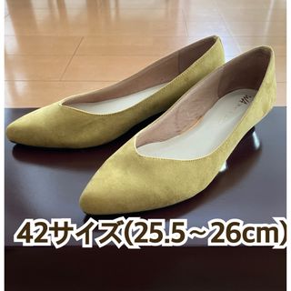 オリエンタルトラフィック(ORiental TRaffic)の美品★ 足裏やわらかパンプス マスタード 約25.5cm(ハイヒール/パンプス)