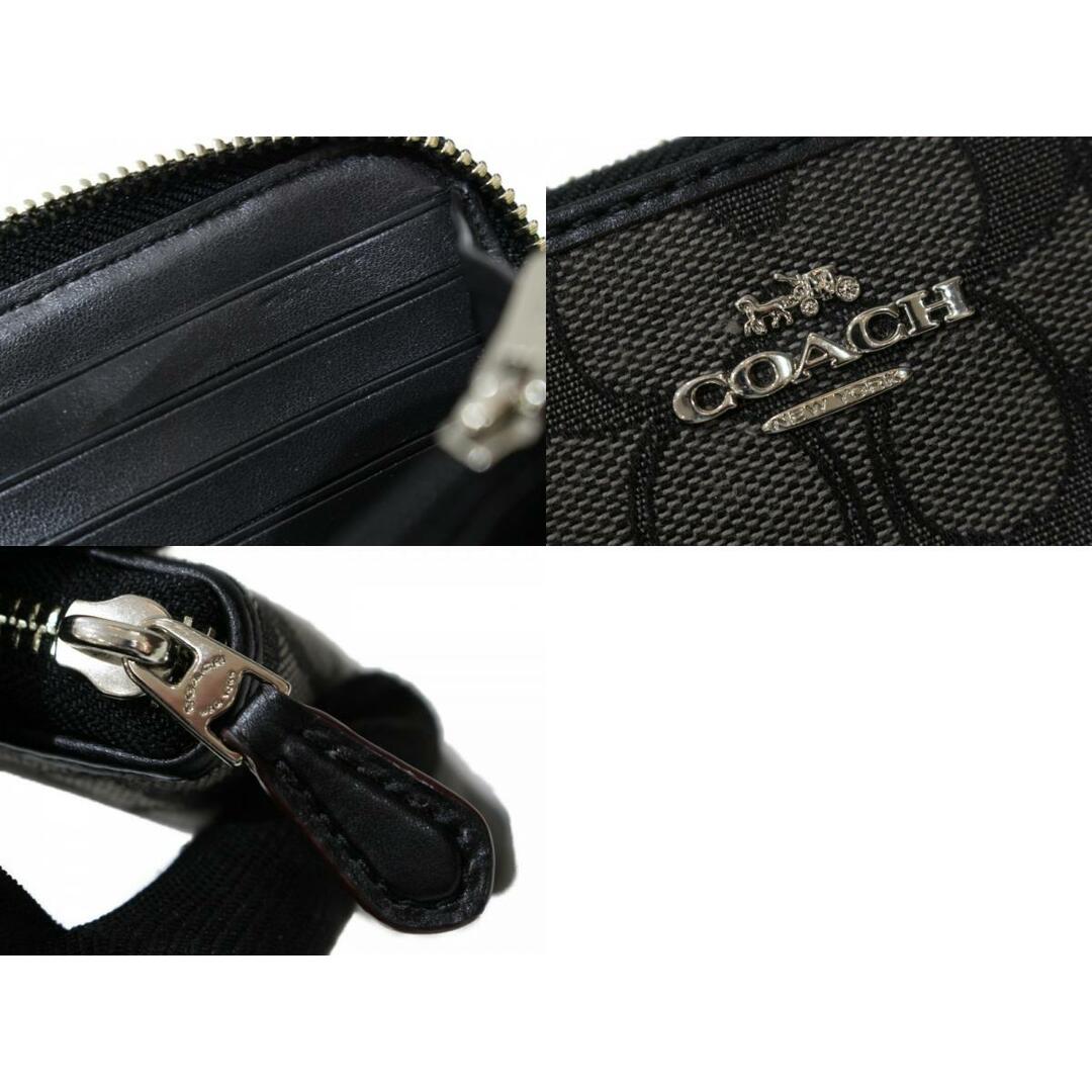 COACH(コーチ)のCOACH　コーチ　シグネチャー長財布　ウォレット　F54633　キャンバス×レザー　ブラック×グレー　シンプル　メンズ　レディース　ユニセックス　ギフト　プレゼント包装可【中古】松前R56号店 レディースのファッション小物(財布)の商品写真