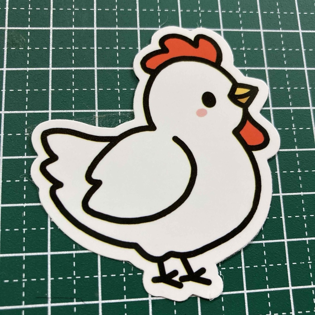 ⭐️人気⭐️ニワトリのステッカー　アニマル　Chicken Sticker 自動車/バイクの自動車(車外アクセサリ)の商品写真