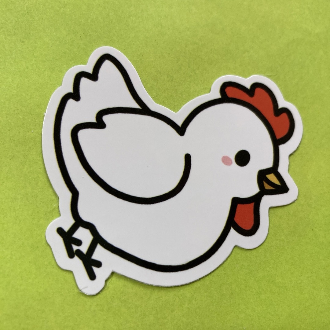 ⭐️人気⭐️ニワトリのステッカー　アニマル　Chicken Sticker 自動車/バイクの自動車(車外アクセサリ)の商品写真