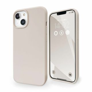 【色: グレージュ】MINTY iPhone15 ケース シリコン 耐衝撃 指紋(その他)