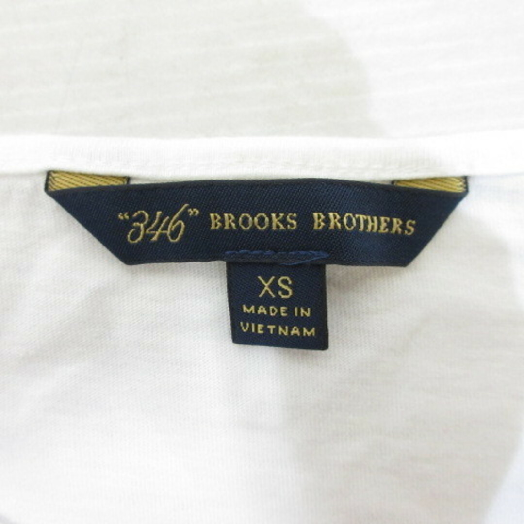 Brooks Brothers(ブルックスブラザース)のブルックスブラザーズ 346 半袖 クルーネック Tシャツ カットソー XS 白 レディースのトップス(Tシャツ(半袖/袖なし))の商品写真