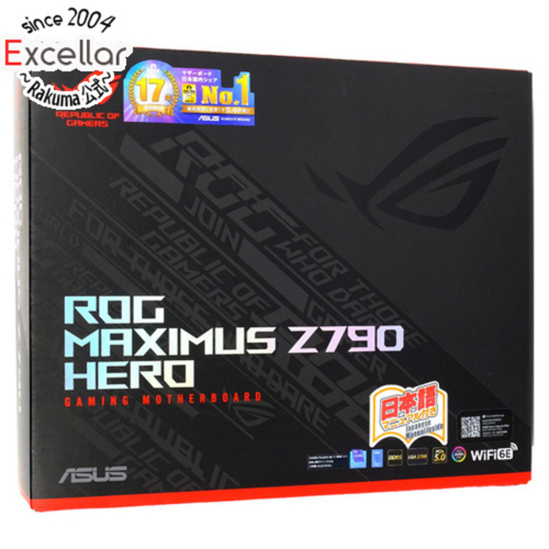 ANGELO GARBASUS(アンジェロガルバス)のASUS製　ATXマザーボード　ROG MAXIMUS Z790 HERO　LGA1700 スマホ/家電/カメラのPC/タブレット(PCパーツ)の商品写真