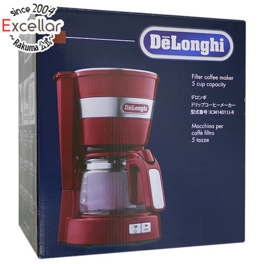 DeLonghi(デロンギ)のDeLonghi　ドリップコーヒーメーカー　ICM14011J-R スマホ/家電/カメラの調理家電(コーヒーメーカー)の商品写真