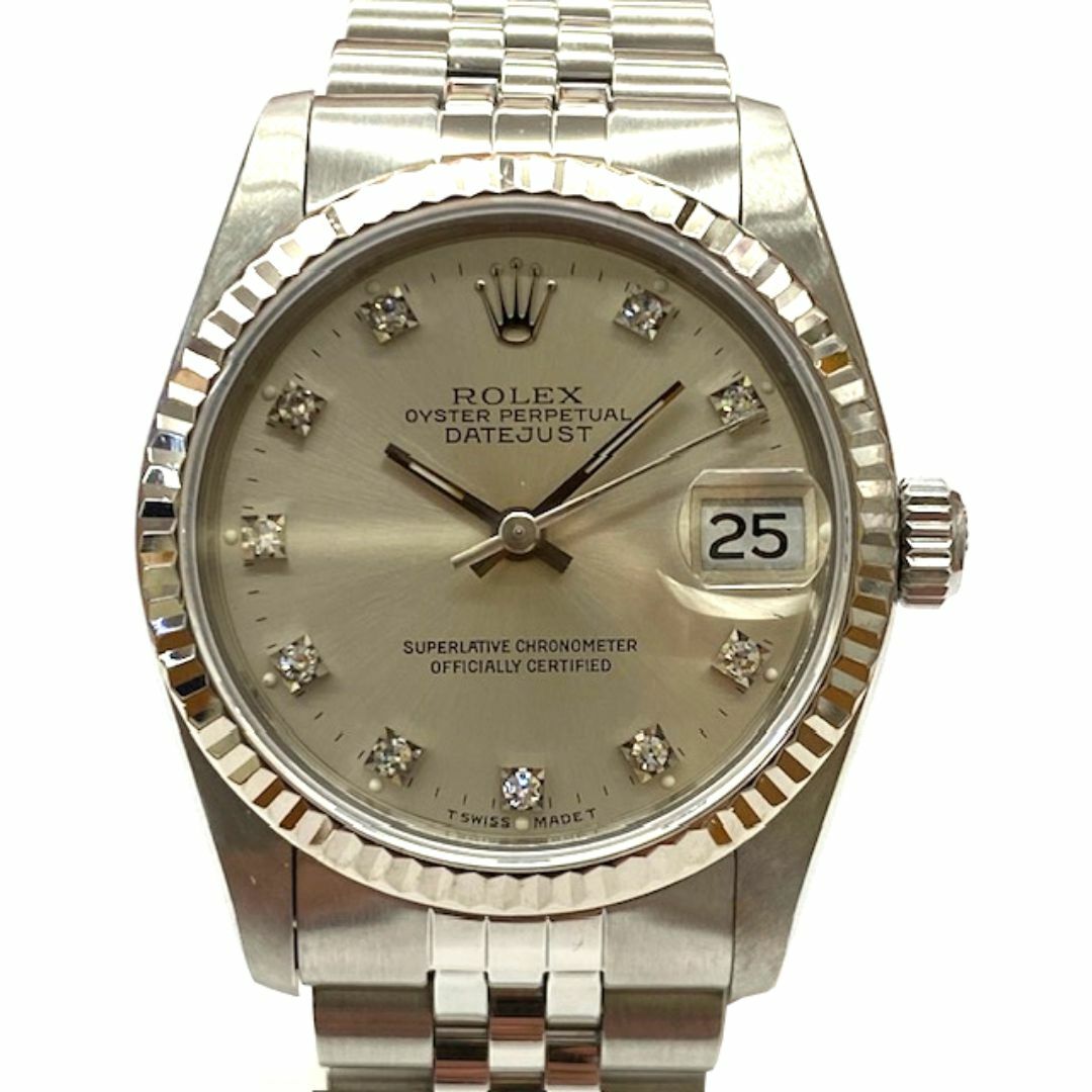 ROLEX(ロレックス)のROLEX ロレックス デイトジャスト ボーイズサイズ ６８２７４Ｇ Ｎ番 １０ＰＤ ＳＳ 自動巻き メンズ レディース 腕時計 ウォッチ レディースのファッション小物(腕時計)の商品写真