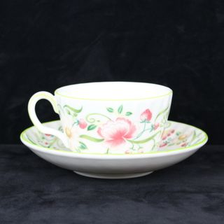 MINTON ミントン SECRET GARDEN/シークレットガーデン ティーカップ&ソーサー マルチカラー FINE BONE CHINA　ブランド 食器 コーヒー 紅茶 お祝い プレゼント インテリア 飾り 置物 花柄【中古】松前R56号店