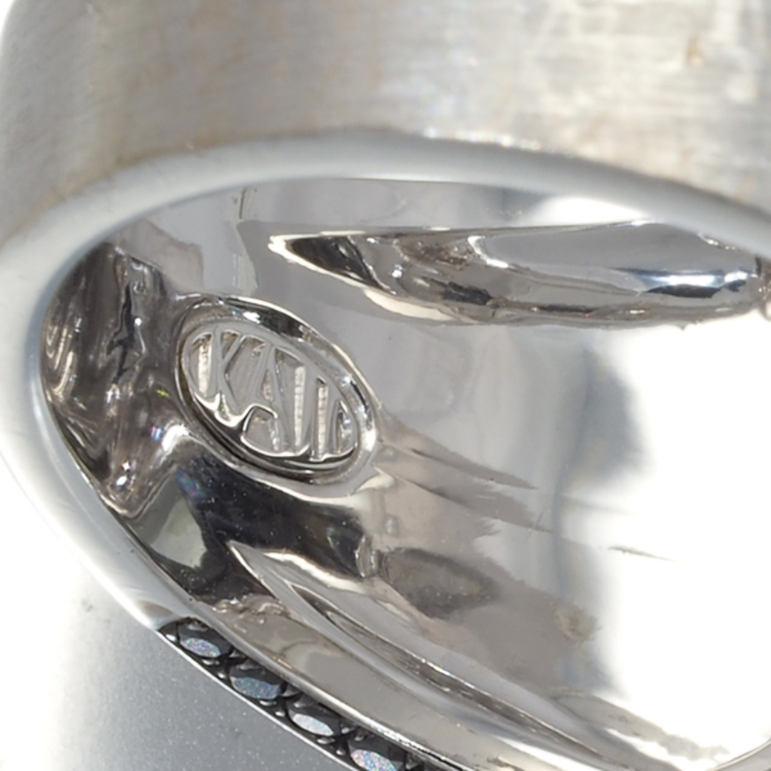 梶光夫 リング ヘマタイト ダイヤ 0.69ct インタリオ 騎士 艶消し 14号 K18WG  レディースのアクセサリー(リング(指輪))の商品写真