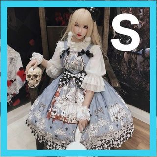 アリス ロリータ ワンピース ロリィタ コスプレ ハロウィン ゴシック JSK(ひざ丈ワンピース)