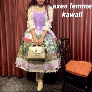 アクシーズファム(axes femme)の【axes femme kawaii 】青木美沙子着用　ジェルブロワ・ワンピース(ひざ丈ワンピース)