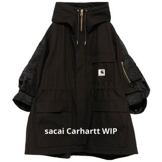 サカイ(sacai)のCarhartt WIP Duck x Nylon Twill Coat 黒(モッズコート)