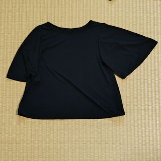 ボートネック5分袖クレープジャージTシャツ