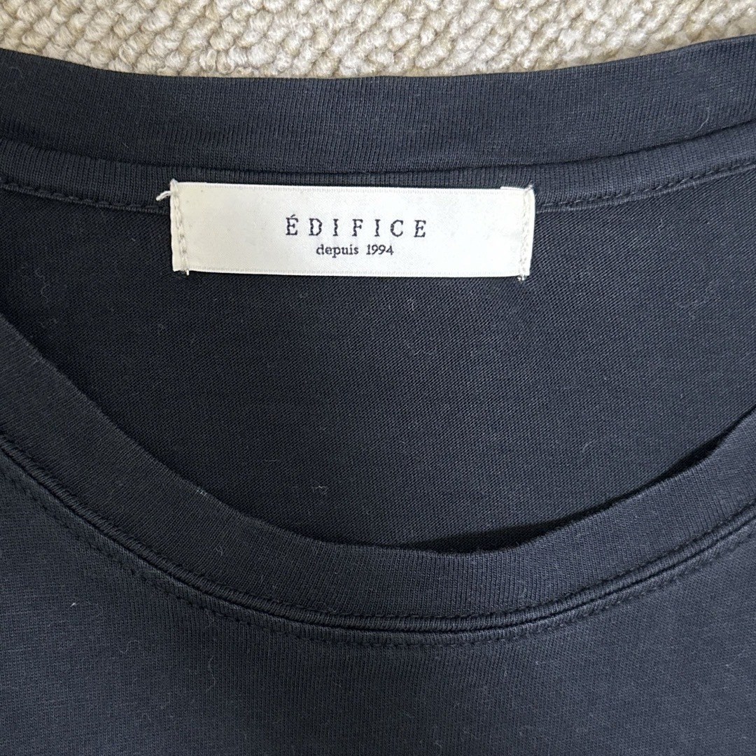 エディフィス　黒　Tシャツ　レディース　L レディースのトップス(Tシャツ(長袖/七分))の商品写真