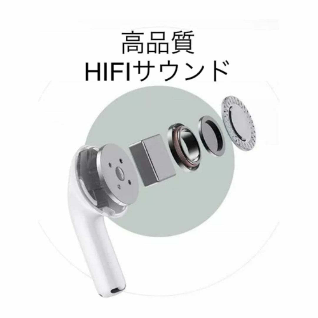ワイヤレスイヤホン airpro3 hy 高音質 Bluetooth スマホ/家電/カメラのオーディオ機器(ヘッドフォン/イヤフォン)の商品写真