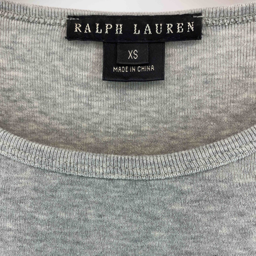 Ralph Lauren(ラルフローレン)のRALPH LAUREN ラルフローレン レディース Tシャツ（長袖）グレー レディースのトップス(Tシャツ(長袖/七分))の商品写真