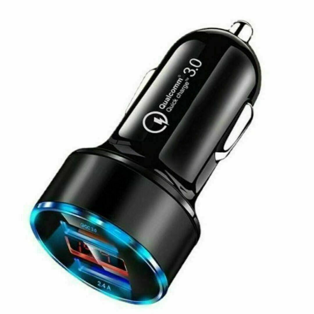 ガーソケット 車用 USBポート LED 急速充電器 12V 24V 2 自動車/バイクの自動車/バイク その他(その他)の商品写真