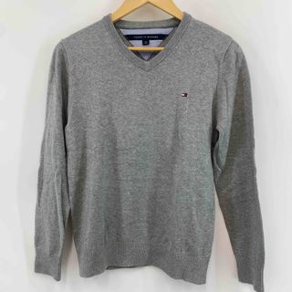 TOMMY HILFIGER トミーヒルフィガー レディース ニット/セーター Vネック グレー コットン