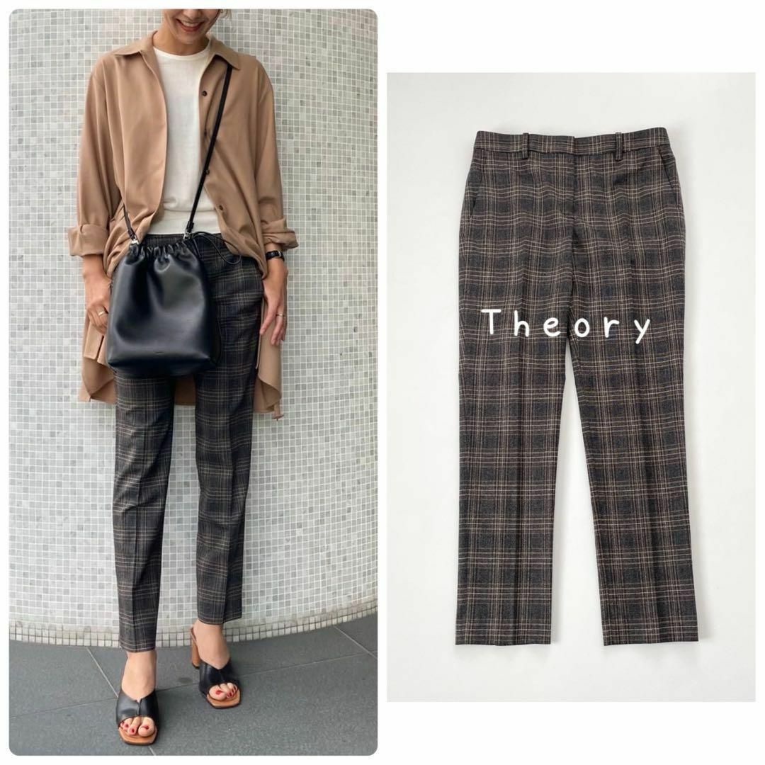 theory(セオリー)のセオリー　チェッククロップドパンツ　AUBURN PLAID/TREECA 4 レディースのパンツ(カジュアルパンツ)の商品写真