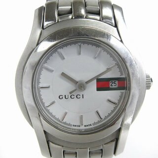 グッチ(Gucci)のグッチ シェリーライン 腕時計 アナログ クオーツ 5500L 文字盤 白(腕時計)