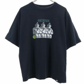 ヘリーハンセン(HELLY HANSEN)のヘリーハンセン プリント 半袖 Tシャツ M ブラック HELLY HANSEN メンズ 古着 【240425】 メール便可(Tシャツ/カットソー(半袖/袖なし))