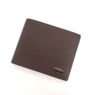 モンブラン(MONTBLANC)の【MONTBLANC】モンブラン 二つ折り札入れ ロゴプレート レザー ブラウン/br2344tg(折り財布)