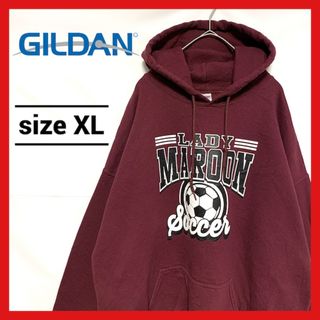 GILDAN - 90s 古着 ギルダン パーカー サッカー オーバーサイズ ゆるダボ XL 