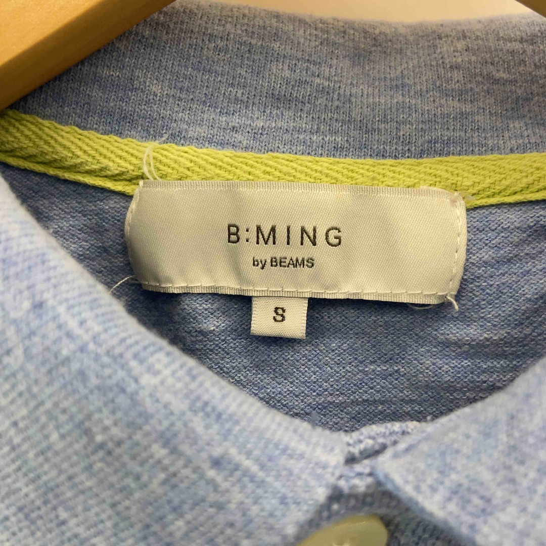 B:MING LIFE STORE by BEAMS(ビーミング ライフストア バイ ビームス)のB:MING by BEAMS ビーミングバイビームス メンズ ポロシャツ ブルー ワンポイント メンズのトップス(ポロシャツ)の商品写真