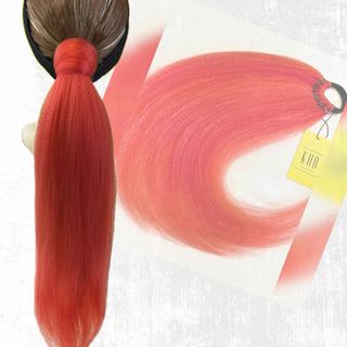 【新品】 EZPO#RED ポニーテールエクステ ヘアアクセ ヘアゴム(ロングストレート)