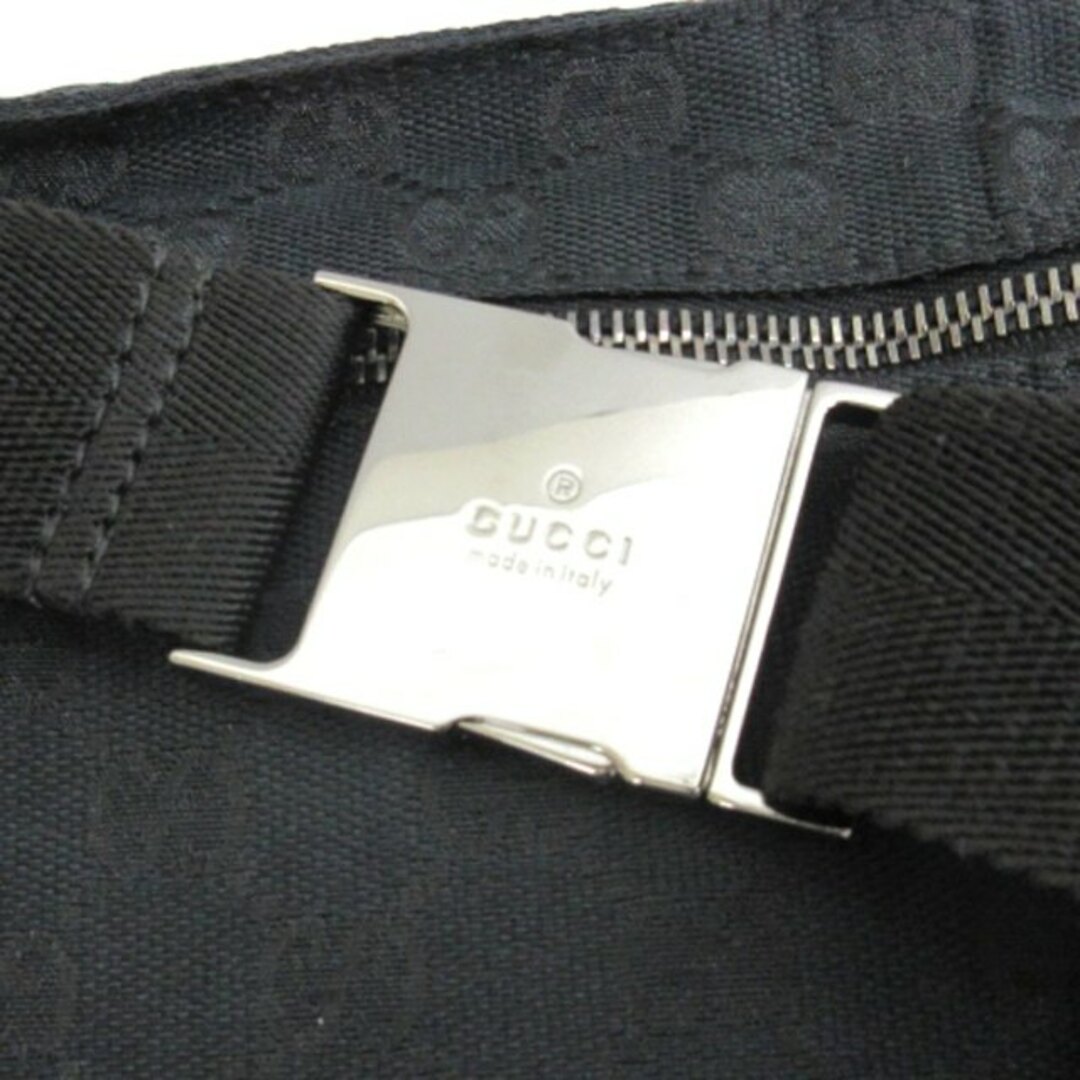 Gucci(グッチ)のグッチ GGキャンバス ボディバッグ ショルダー 28566 ブラック ■ECS レディースのバッグ(ボディバッグ/ウエストポーチ)の商品写真