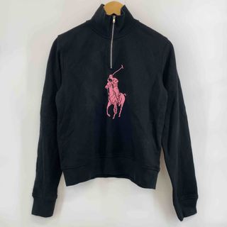 RALPH LAUREN ラルフローレン レディース スウェット ハイネック ハーフジップ ブラック