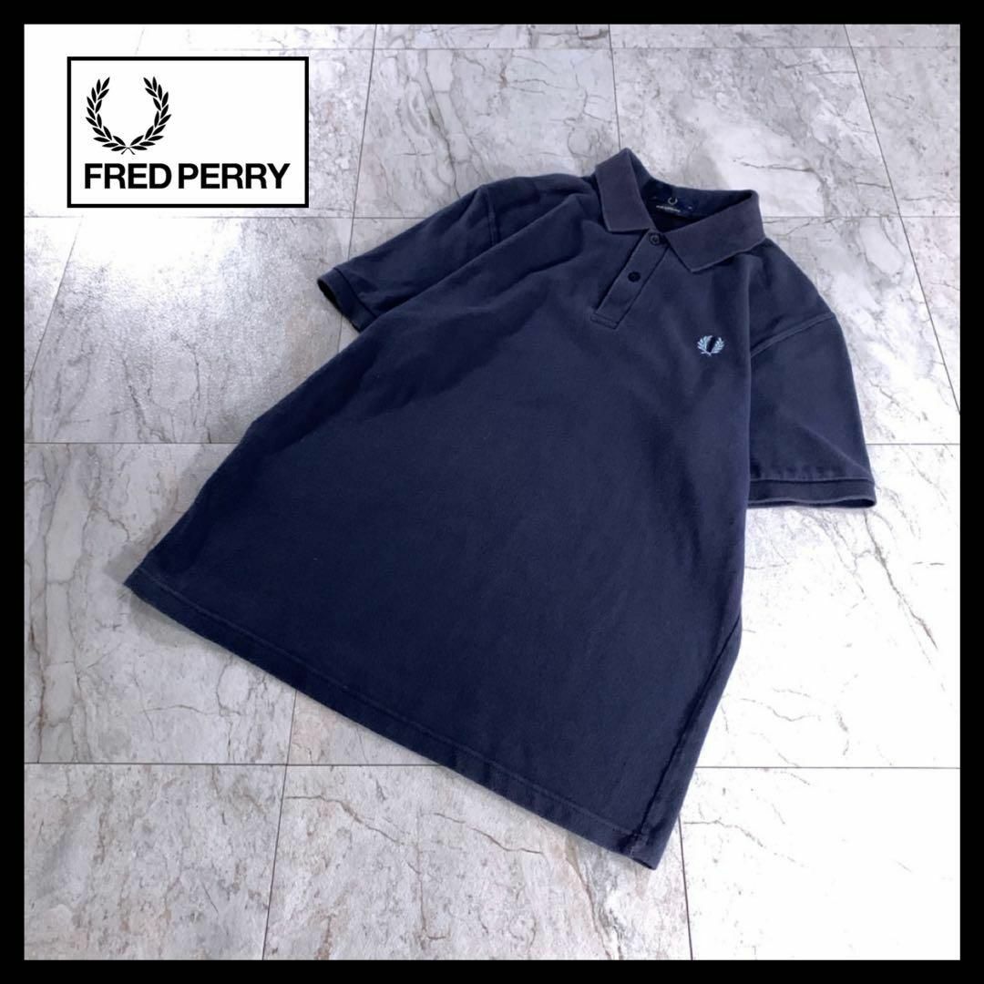 FRED PERRY(フレッドペリー)のFRED PERRY ポロシャツ M3 半袖 ネイビー イングランド製 メンズのトップス(ポロシャツ)の商品写真