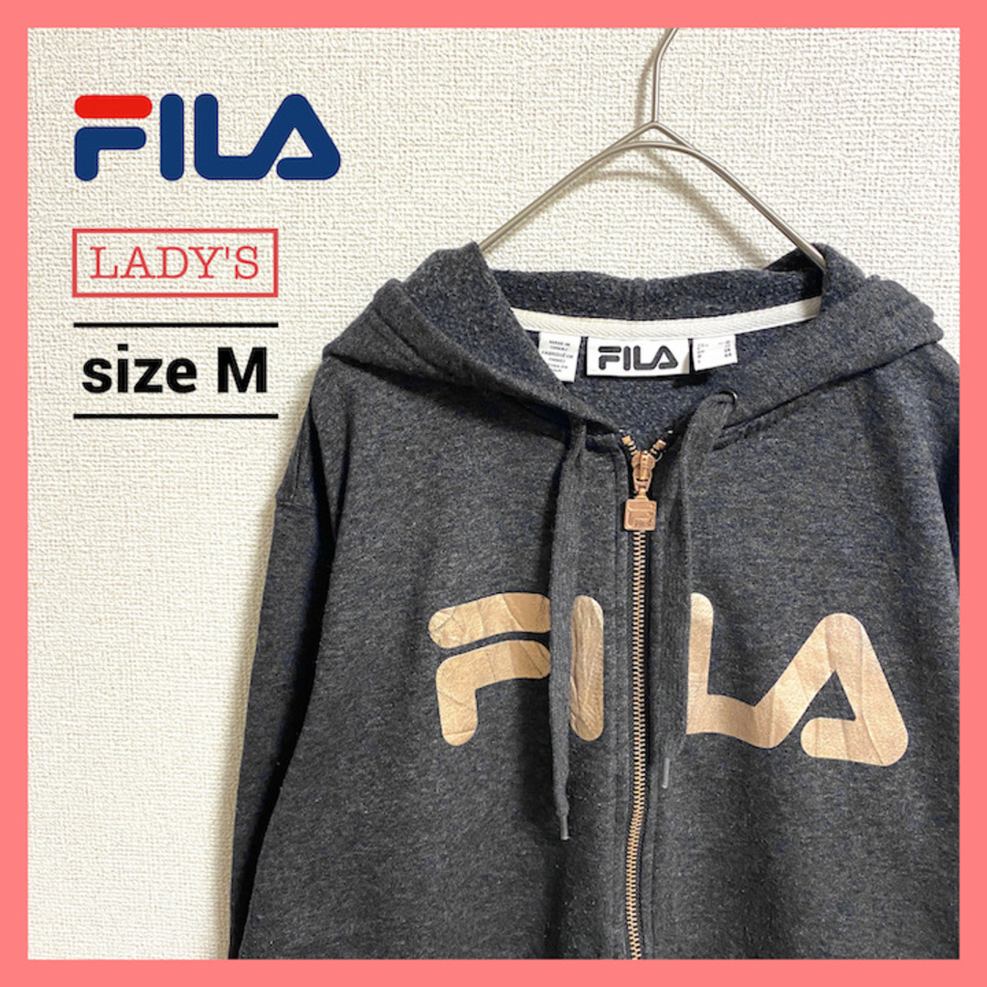 FILA(フィラ)の90s 古着 フィラ パーカー ライトアウター ジャージ レディースM  レディースのトップス(パーカー)の商品写真