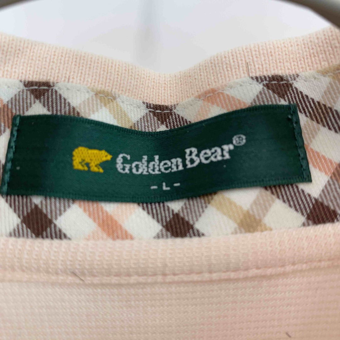 Golden Bear(ゴールデンベア)のGolden Bear ゴールデンベア メンズ ポロシャツ 長袖 ピンク サーモンピンク メンズのトップス(その他)の商品写真