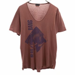 ラッドミュージシャン(LAD MUSICIAN)のラッドミュージシャン 日本製 半袖 Vネック Tシャツ 46 ブラウン系 LAD MUSICIAN メンズ 古着 【240425】 メール便可(Tシャツ/カットソー(半袖/袖なし))