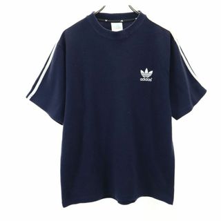 アディダス(adidas)のアディダス トレフォイルロゴプリント 半袖 Tシャツ L ネイビー adidas メンズ 古着 【240425】 メール便可(Tシャツ/カットソー(半袖/袖なし))