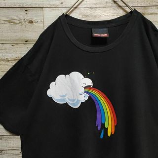 【611】USA古着UNFLEDGED ヴィンテージTシャツ　XL　雲＆虹　古着(Tシャツ/カットソー(半袖/袖なし))