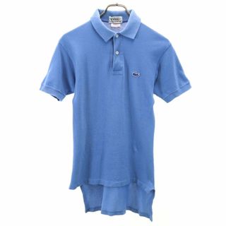 アイゾットラコステ 70s USA製 ヴィンテージ 糸巻タグ 半袖 ポロシャツ ブルー IZOD LACOSTE HOMME 鹿の子地 メンズ 古着 【240425】(ポロシャツ)