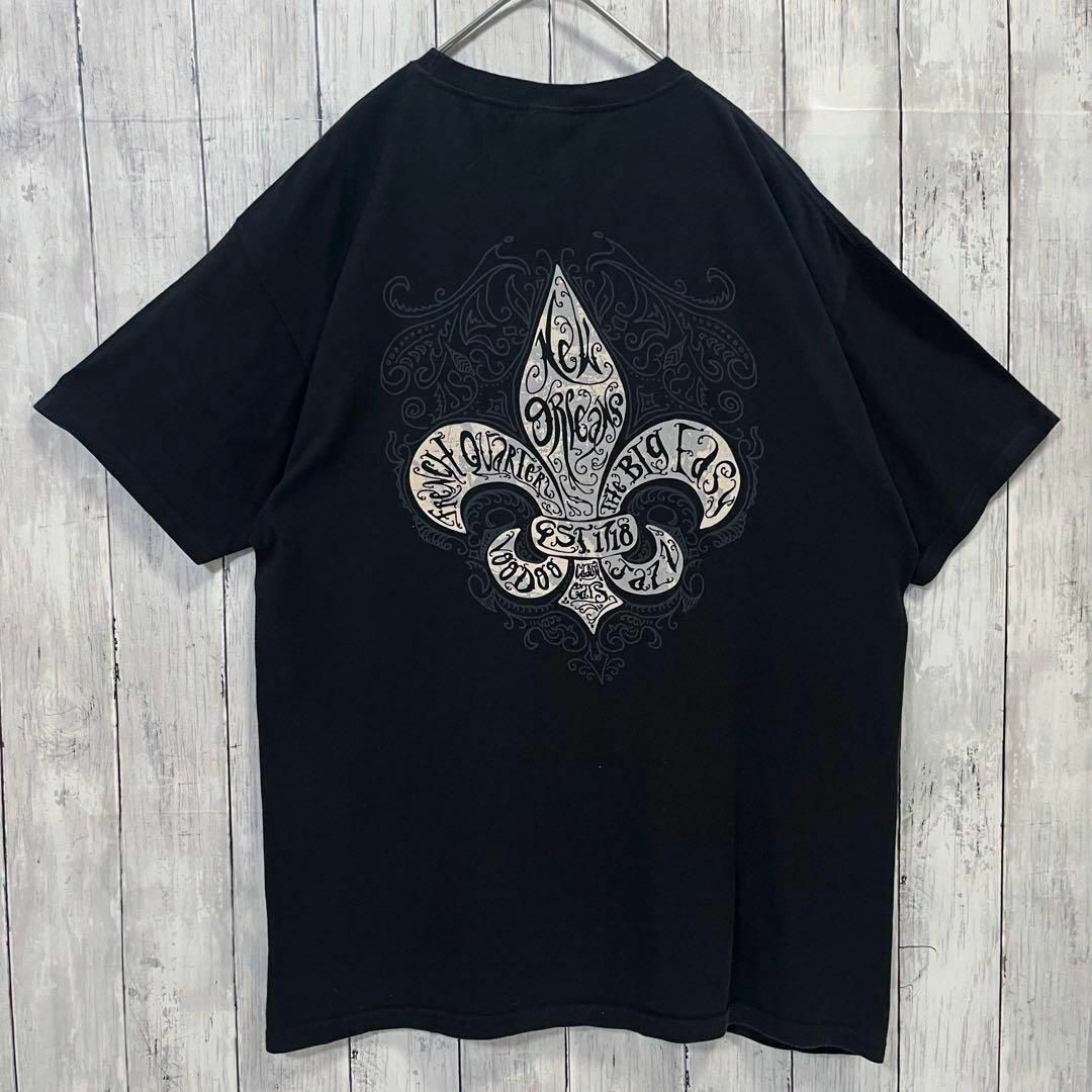 アメリカ古着　THE DUCK CO オーバーサイズバックプリントTシャツ　L黒 メンズのトップス(Tシャツ/カットソー(半袖/袖なし))の商品写真