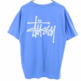 ステューシー(STUSSY)のステューシー バックプリント 半袖 Tシャツ M ブルー系 STUSSY メンズ 古着 【240425】 メール便可(Tシャツ/カットソー(半袖/袖なし))