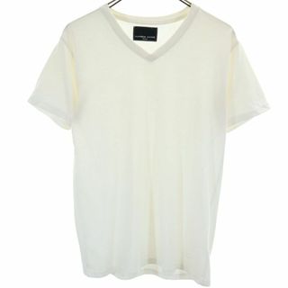 ナンバーナイン(NUMBER (N)INE)のナンバーナイン 半袖 Vネック Tシャツ L ホワイト NUMBER(N)INE メンズ 古着 【240425】 メール便可(Tシャツ/カットソー(半袖/袖なし))