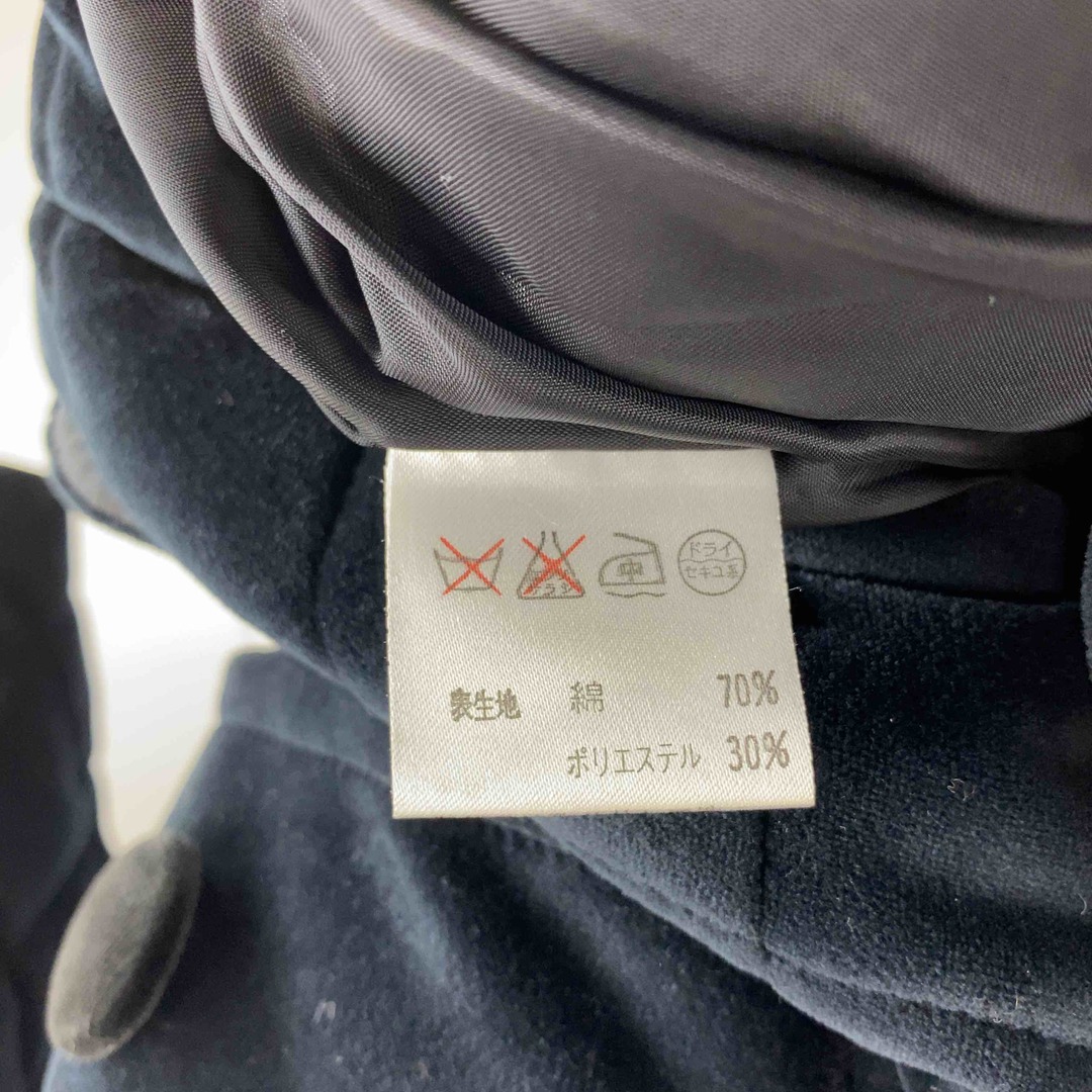 POTOFU レディース キルティング フード コート ベロア 黒 ビジュー 丸ボタン レディースのジャケット/アウター(その他)の商品写真