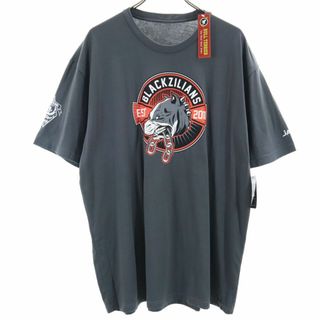 未使用 JACO BLACKZILIANS プリント 半袖 Tシャツ XL グレー タグ付き メンズ 古着 【240425】 メール便可(Tシャツ/カットソー(半袖/袖なし))